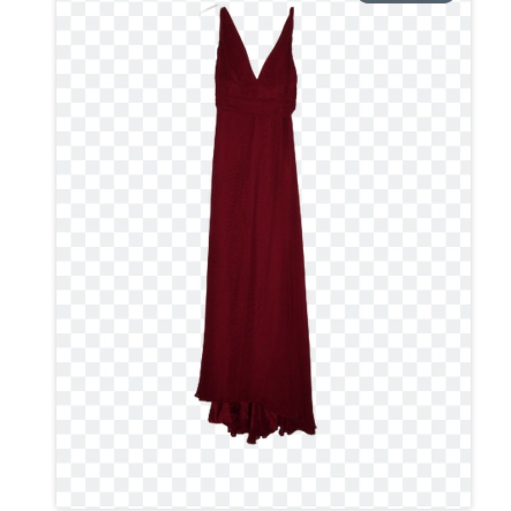 Noir By Lazaro Wine Red Party Dress 6